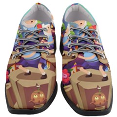 Cartoon Adventure Time Finn Princess Bubblegum Lumpy Space Women Heeled Oxford Shoes