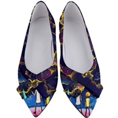 Trippy Kit Rick And Morty Galaxy Pink Floyd Women s Bow Heels by Bedest