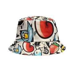 Comical Words Animals Comic Omics Crazy Graffiti Inside Out Bucket Hat by Bedest