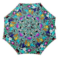 Graffiti Pop Art Crazy Retro Straight Umbrellas