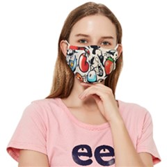 Art Book Gang Crazy Graffiti Supreme Work Fitted Cloth Face Mask (adult) by Bedest