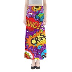 Crash Bang Adventure Time Art Boom Graffiti Full Length Maxi Skirt by Bedest