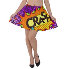 Crash Bang Adventure Time Art Boom Graffiti Velvet Skater Skirt by Bedest