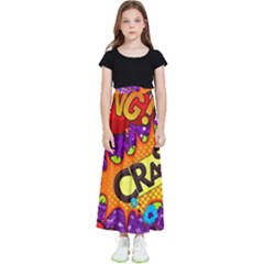 Crash Bang Adventure Time Art Boom Graffiti Kids  Flared Maxi Skirt by Bedest