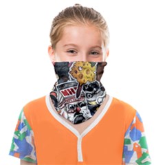 Stickerbomb Crazy Graffiti Graphite Monster Face Covering Bandana (kids) by Bedest