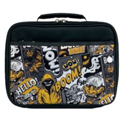 Boom Bang Art Crazy Drawing Graffiti Hello Retro Sayings Yellow Lunch Bag