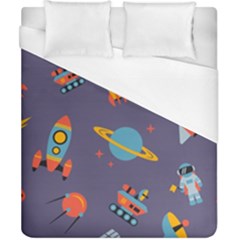 Space Seamless Patterns Duvet Cover (california King Size)