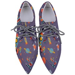 Space Seamless Patterns Pointed Oxford Shoes by Hannah976