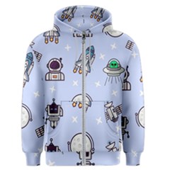 Seamless Pattern With Space Theme Men s Zipper Hoodie by Hannah976