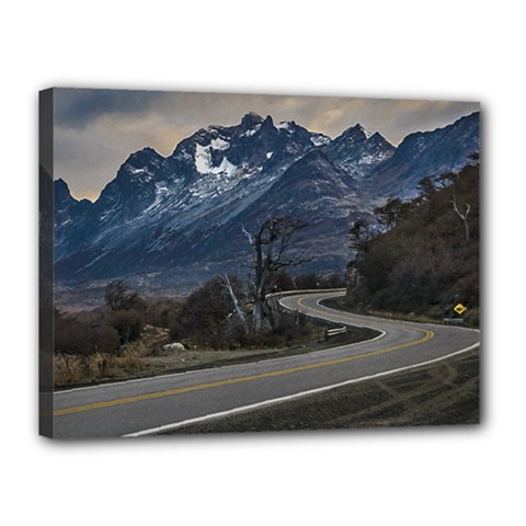 Highway Crossing Andes Moutains, Tierra Del Fuego, Argentina Canvas 16  X 12  (stretched) by dflcprintsclothing