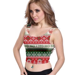 Ugly Sweater Merry Christmas  Crop Top by artworkshop