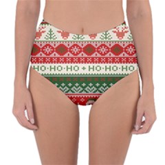 Ugly Sweater Merry Christmas  Reversible High-waist Bikini Bottoms by artworkshop