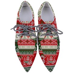 Ugly Sweater Merry Christmas  Pointed Oxford Shoes by artworkshop