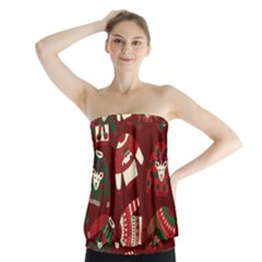 Ugly Sweater Wrapping Paper Strapless Top by artworkshop