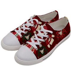 Ugly Sweater Wrapping Paper Women s Low Top Canvas Sneakers by artworkshop