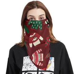 Ugly Sweater Wrapping Paper Face Covering Bandana (triangle) by artworkshop