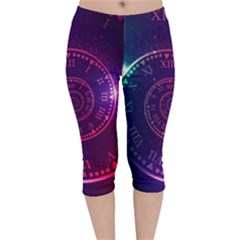 Time Machine Velvet Capri Leggings  by Hannah976