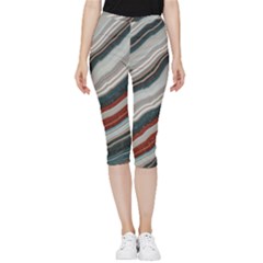 Dessert Road  pattern  All Over Print Design Inside Out Lightweight Velour Capri Leggings  by coffeus