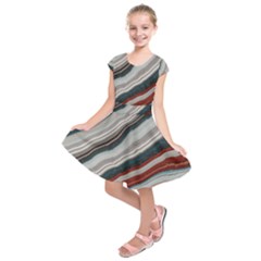 Dessert Road  pattern  All Over Print Design Kids  Short Sleeve Dress by coffeus