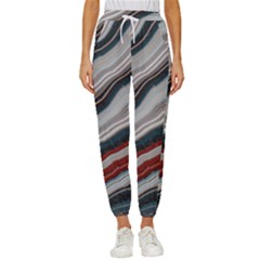 Dessert Road  pattern  All Over Print Design Women s Cropped Drawstring Pants by coffeus