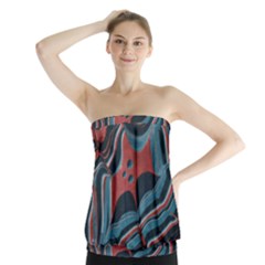 Dessert Land  pattern  All Over Print Design Strapless Top by coffeus