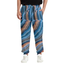 Dessert Waves  pattern  All Over Print Design Men s Elastic Waist Pants by coffeus