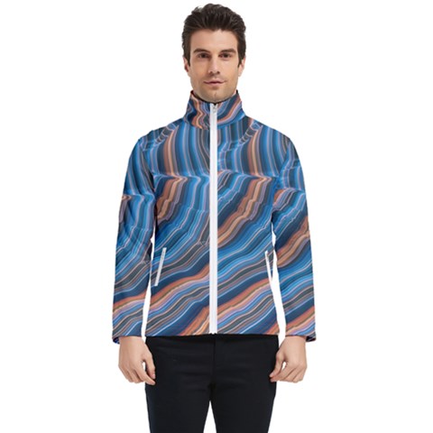 Dessert Waves  pattern  All Over Print Design Men s Bomber Jacket by coffeus