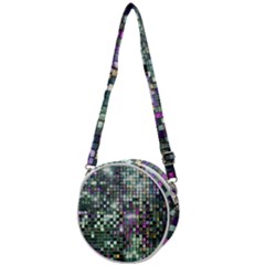 Disco Mosaic Magic Crossbody Circle Bag by essentialimage365