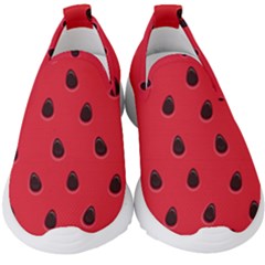 Seamless Watermelon Surface Texture Kids  Slip On Sneakers by Hannah976