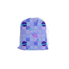 Seamless Pattern Pastel Galaxy Future Drawstring Pouch (small) by Hannah976