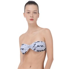 Live Love Laugh Monstera  Classic Bandeau Bikini Top  by ConteMonfrey