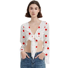 Blossom Trumpet Sleeve Cropped Top