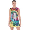 Grateful Dead Bears Tie Dye Vibrant Spiral Lace Up Front Bodycon Dress View1