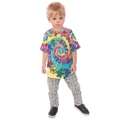 Grateful Dead Bears Tie Dye Vibrant Spiral Kids  Raglan T-shirt