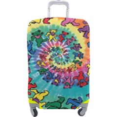 Grateful Dead Bears Tie Dye Vibrant Spiral Luggage Cover (large) by Bedest