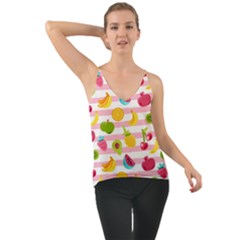 Tropical Fruits Berries Seamless Pattern Chiffon Cami by Ravend