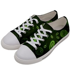 Bacteria Virus Seamless Pattern Inversion Men s Low Top Canvas Sneakers