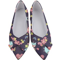 Owl Stars Pattern Background Women s Bow Heels by Apen