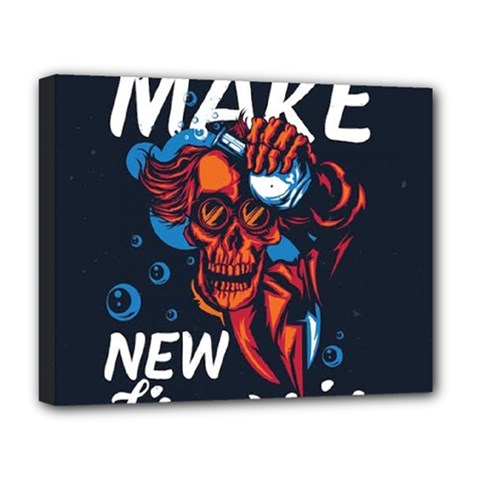 Make Devil Discovery  Deluxe Canvas 20  X 16  (stretched) by Saikumar