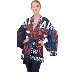 Make Devil Discovery  Long Sleeve Velvet Kimono 