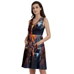 Be Fearless Sleeveless Dress With Pocket by Saikumar