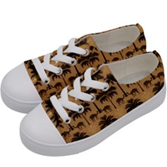 Cat Jigsaw Puzzle Kids  Low Top Canvas Sneakers by Jatiart