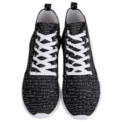 Math Equations Formulas Pattern Men s Lightweight High Top Sneakers by Ravend