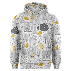 Doodle Seamless Pattern With Autumn Elements Men s Overhead Hoodie