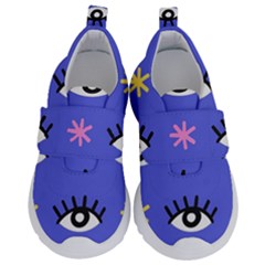 Eye Star Asterisk Pattern Background Kids  Velcro No Lace Shoes