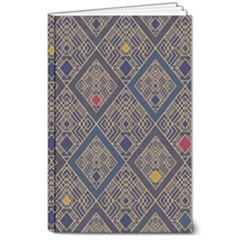Pattern Floral Leaves 8  X 10  Softcover Notebook
