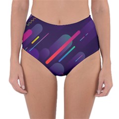 Colorful Abstract Background Reversible High-waist Bikini Bottoms
