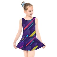 Colorful Abstract Background Kids  Skater Dress Swimsuit