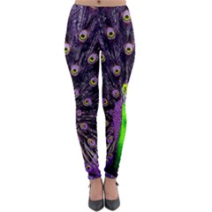 Peacock Bird Color Lightweight Velour Leggings by Cendanart