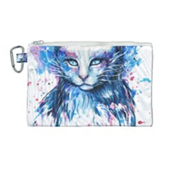 Cat Canvas Cosmetic Bag (large) by saad11